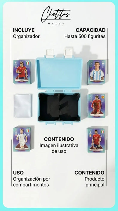 ( OFERTA CYBER)Caja De Figuritas Mundial Fifa 2026 Organizador Estuche