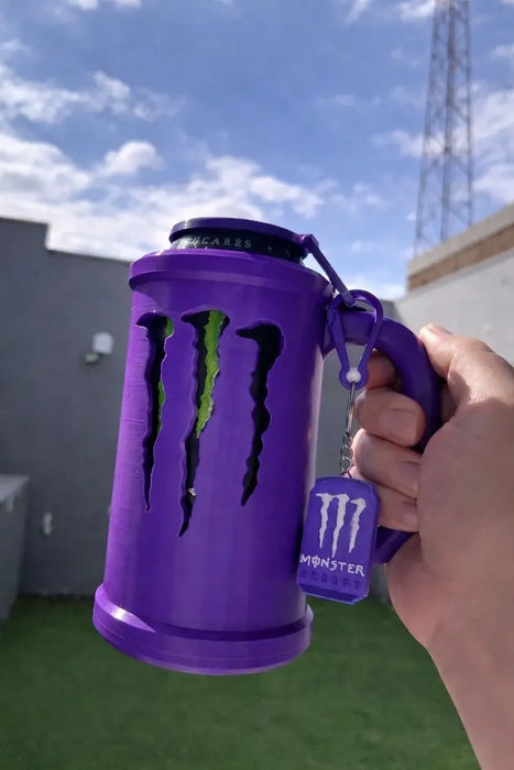 Kit Porta Latas 475ml Energéticas + Tapa Antiderrame + Llavero Abridor