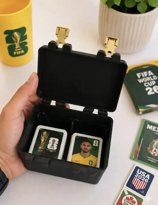 ( OFERTA CYBER)Caja De Figuritas Mundial Fifa 2026 Organizador Estuche