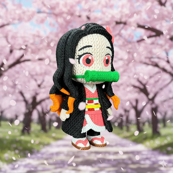 Figura Nezuko efecto Crochet - Demon Slayer impreso en 3D Chile - Figura decorativa personalizada impresa en 3D