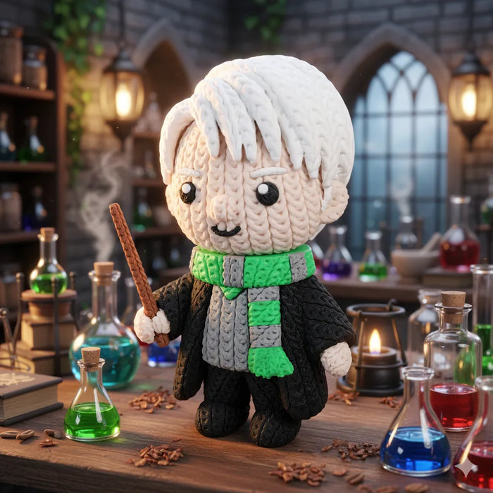 Figura Draco Malfoy efecto Crochet - Harry Potter impreso en 3D Chile - Figura decorativa personalizada impresa en 3D