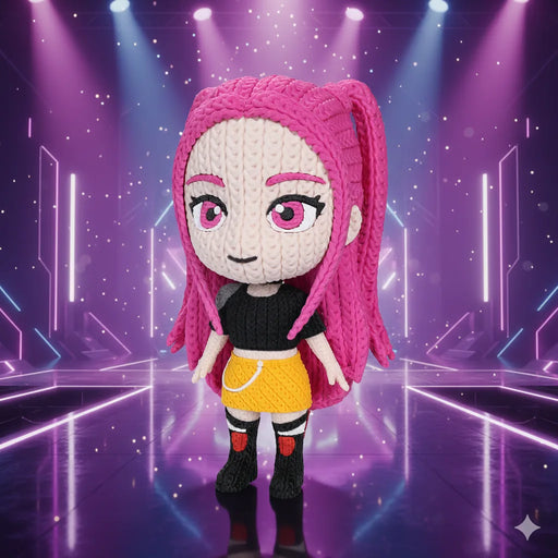 Figura Mira efecto Crochet - KPop Demon Hunters impreso en 3D Chile - Figura decorativa personalizada impresa en 3D