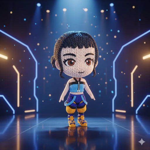 Figura Zoey efecto Crochet - KPop Demon Hunters impreso en 3D Chile - Figura decorativa personalizada impresa en 3D