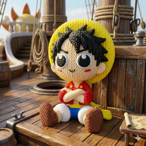 Figura Luffi efecto crochet - Onepiece impreso en 3D Chile - Figura decorativa personalizada impresa en 3D