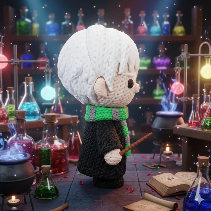 Figura Draco Malfoy efecto Crochet - Harry Potter impreso en 3D Chile - Figura decorativa personalizada impresa en 3D