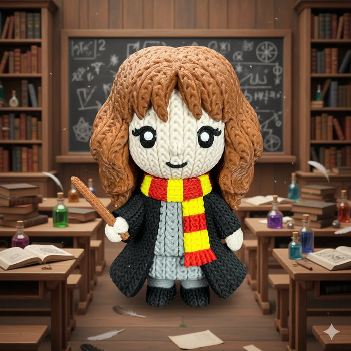 Figura Hermione Granger efecto Crochet - Harry Potter impreso en 3D Chile - Figura decorativa personalizada impresa en 3D