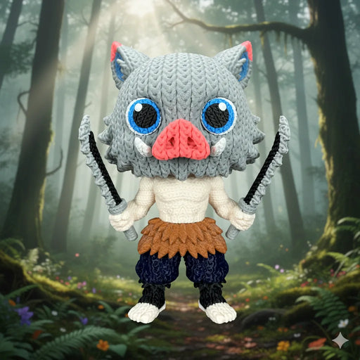 Figura Inosuke efecto Crochet - Demon Slayer impreso en 3D Chile - Figura decorativa personalizada impresa en 3D