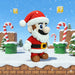 Figura Mario Santa efecto Crochet - Super Mario impreso en 3D Chile - Figura decorativa personalizada impresa en 3D