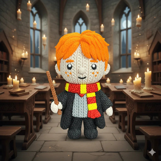 Figura Ron Weasley efecto Crochet - Harry Potter impreso en 3D Chile - Figura decorativa personalizada impresa en 3D
