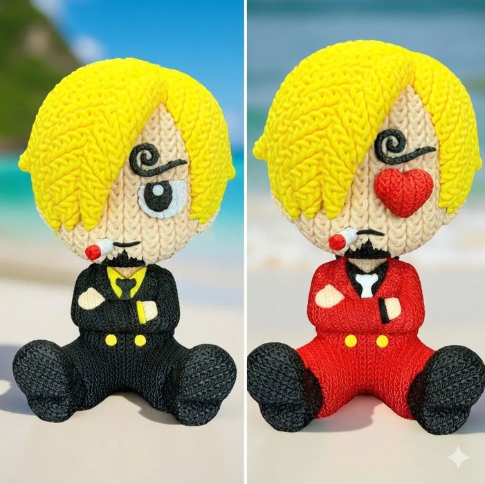 Figura Sanji efecto Crochet - One Piece impreso en 3D Chile - Figura decorativa personalizada impresa en 3D
