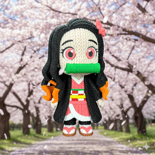 Figura Nezuko efecto Crochet - Demon Slayer impreso en 3D Chile - Figura decorativa personalizada impresa en 3D