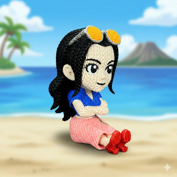 Figura Nico Robin efecto Crochet - One Piece impreso en 3D Chile - Figura decorativa personalizada impresa en 3D