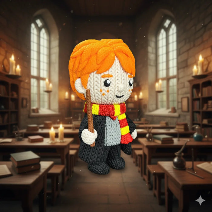Figura Ron Weasley efecto Crochet - Harry Potter impreso en 3D Chile - Figura decorativa personalizada impresa en 3D