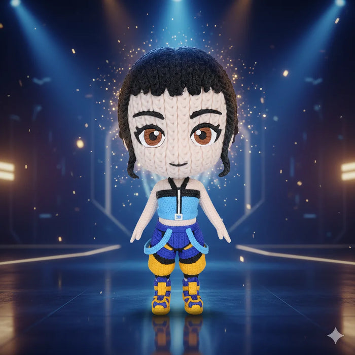 Figura Zoey efecto Crochet - KPop Demon Hunters impreso en 3D Chile - Figura decorativa personalizada impresa en 3D
