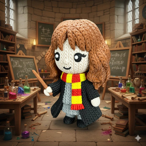 Figura Hermione Granger efecto Crochet - Harry Potter impreso en 3D Chile - Figura decorativa personalizada impresa en 3D