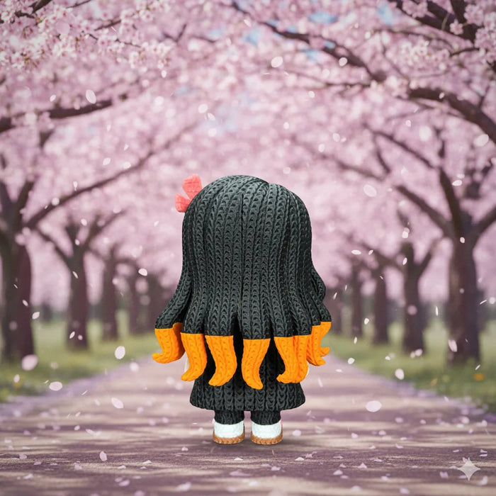 Figura Nezuko efecto Crochet - Demon Slayer impreso en 3D Chile - Figura decorativa personalizada impresa en 3D