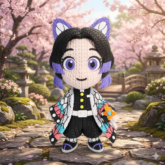 Figura Shinobu efecto Crochet - Demon Slayer impreso en 3D Chile - Figura decorativa personalizada impresa en 3D