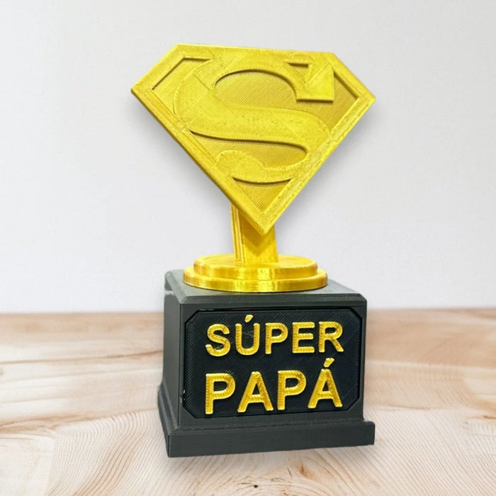 Trofeo Súper Papá impreso en 3D Chile - Figura decorativa personalizada impresa en 3D