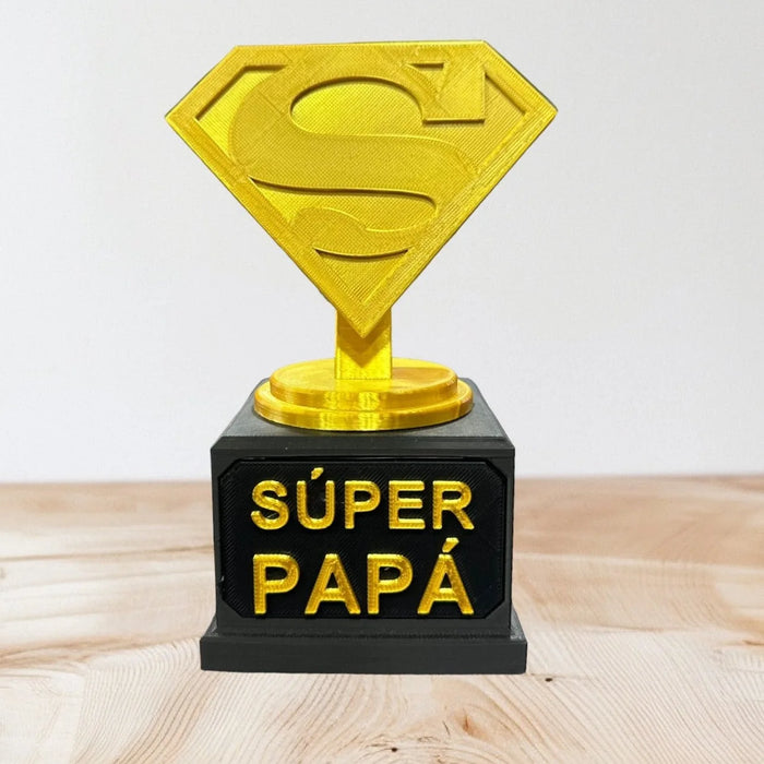 Trofeo Súper Papá impreso en 3D Chile - Figura decorativa personalizada impresa en 3D