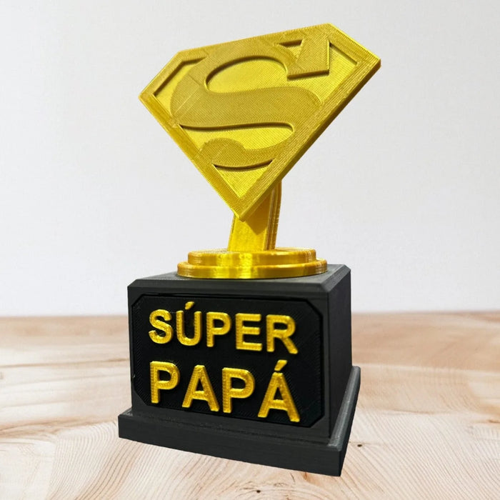 Trofeo Súper Papá impreso en 3D Chile - Figura decorativa personalizada impresa en 3D