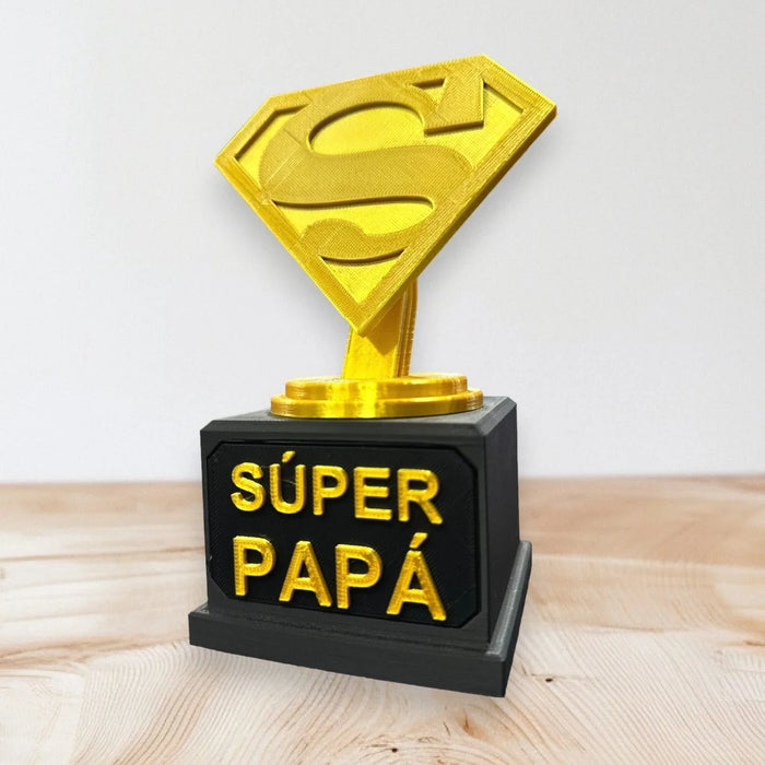 Trofeo Súper Papá impreso en 3D Chile - Figura decorativa personalizada impresa en 3D