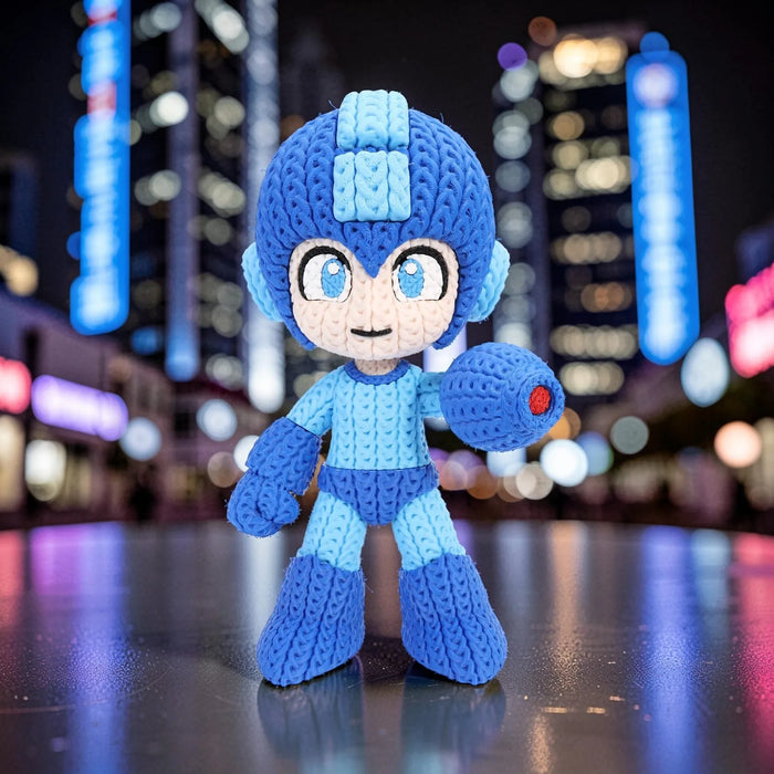 Figura Megaman efecto Crochet impreso en 3D Chile - Figura decorativa personalizada impresa en 3D
