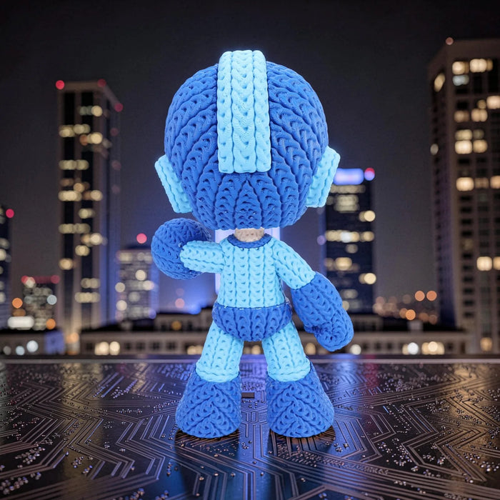 Figura Megaman efecto Crochet impreso en 3D Chile - Figura decorativa personalizada impresa en 3D