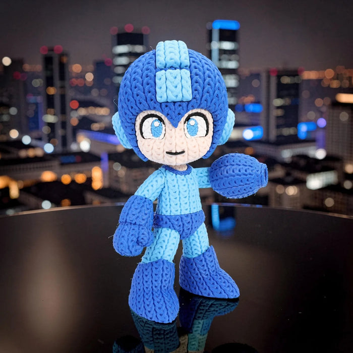 Figura Megaman efecto Crochet impreso en 3D Chile - Figura decorativa personalizada impresa en 3D