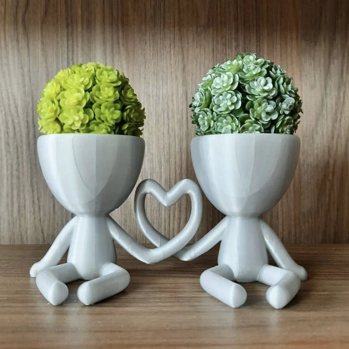 Maceta Unidos Corazón impreso en 3D Chile - Figura decorativa personalizada impresa en 3D