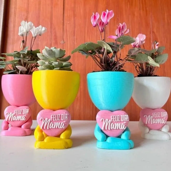Maceta Día de la Madre impreso en 3D Chile - Figura decorativa personalizada impresa en 3D