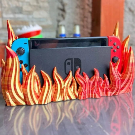 Deco Dock Nintendo Switch Modelo Fuego impreso en 3D Chile - Figura decorativa personalizada impresa en 3D