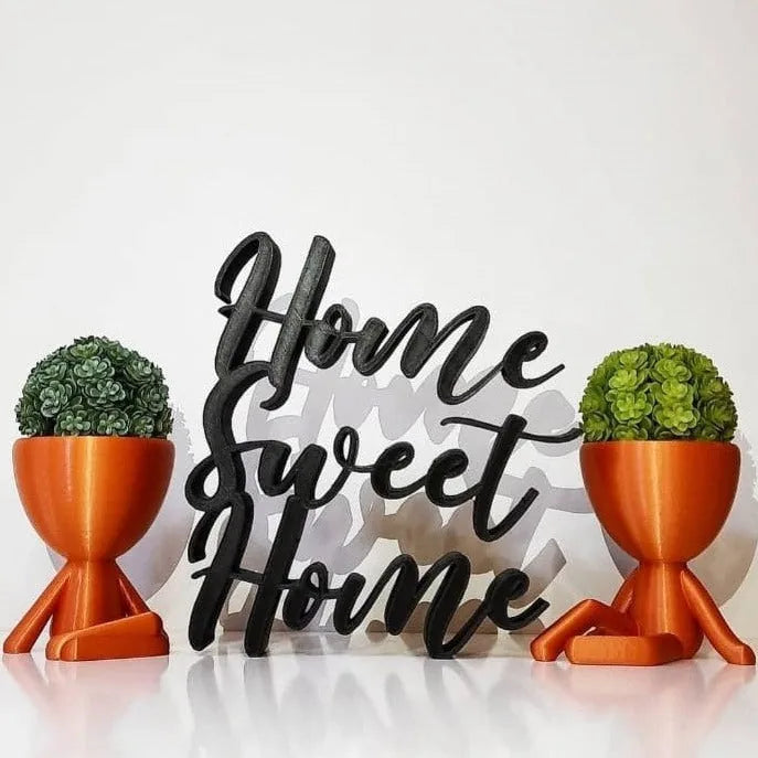 Maceta Home Sweet Home impreso en 3D Chile - Figura decorativa personalizada impresa en 3D
