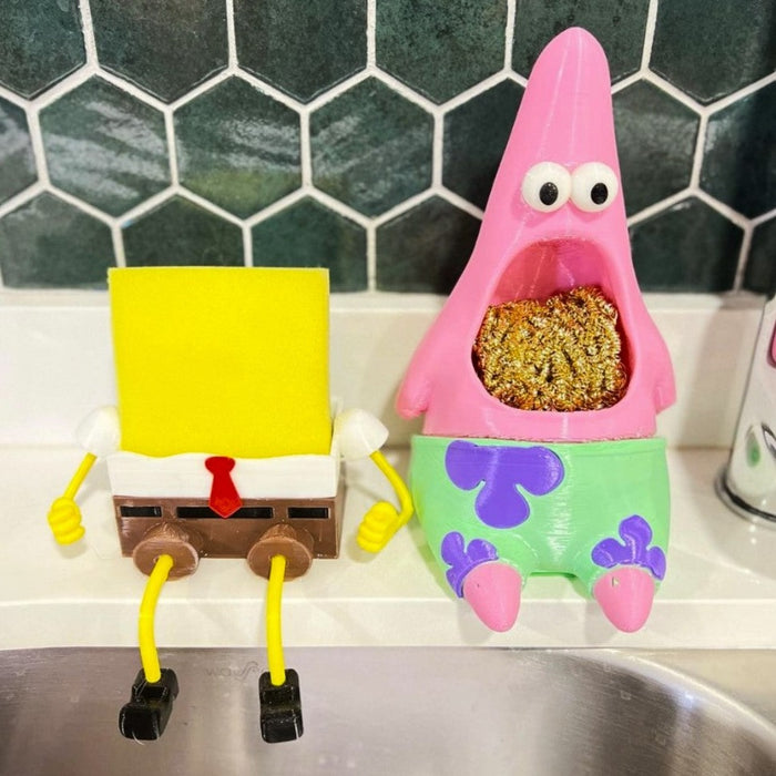 Dupla Porta Esponjas Bob Esponja y Patricio Estrella