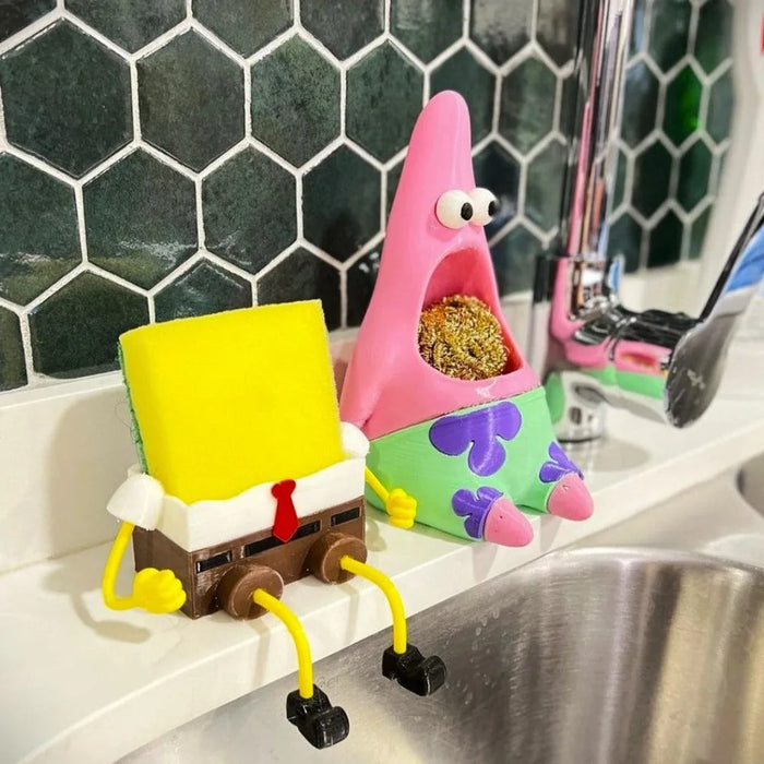 Dupla Porta Esponjas Bob Esponja y Patricio Estrella impreso en 3D Chile - Figura decorativa personalizada impresa en 3D