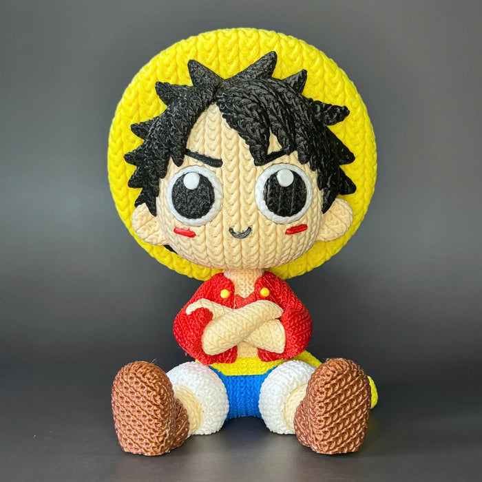 Figura Luffi efecto crochet - Onepiece impreso en 3D Chile - Figura decorativa personalizada impresa en 3D