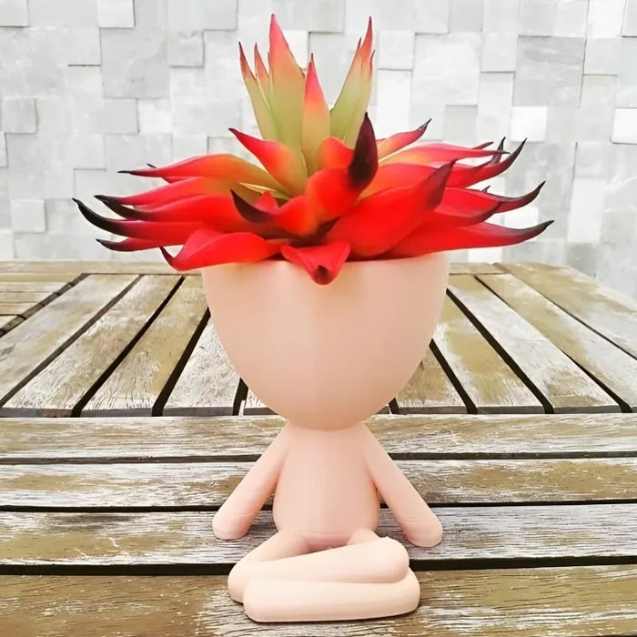 Maceta Boby Pose Piernas Cruzadas impreso en 3D Chile - Figura decorativa personalizada impresa en 3D