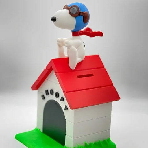 Alcancia Snoopy Modelo Aviador impreso en 3D Chile - Figura decorativa personalizada impresa en 3D