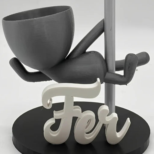 Maceta Pole Dance + Nombre impreso en 3D Chile - Figura decorativa personalizada impresa en 3D
