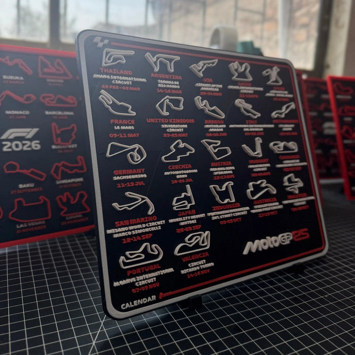Calendario Moto GP impreso en 3D Chile - Figura decorativa personalizada impresa en 3D