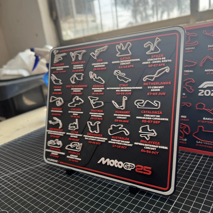 Calendario Moto GP impreso en 3D Chile - Figura decorativa personalizada impresa en 3D