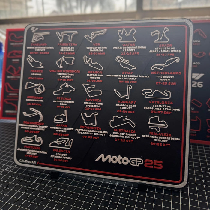 Calendario Moto GP impreso en 3D Chile - Figura decorativa personalizada impresa en 3D