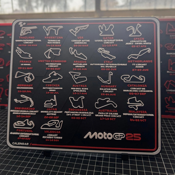 Calendario Moto GP impreso en 3D Chile - Figura decorativa personalizada impresa en 3D