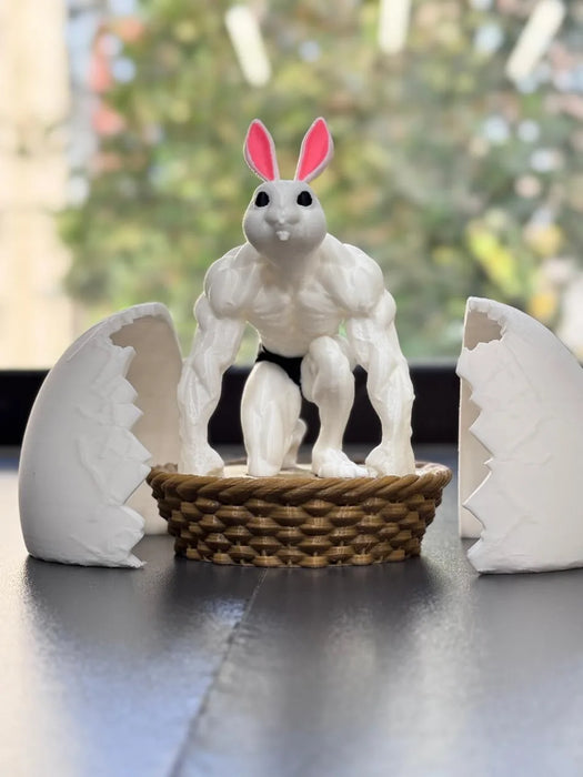 Combo Pascua: Canasta Conejo Gym + 25 Huevos Ambrosoli impreso en 3D Chile - Figura decorativa personalizada impresa en 3D