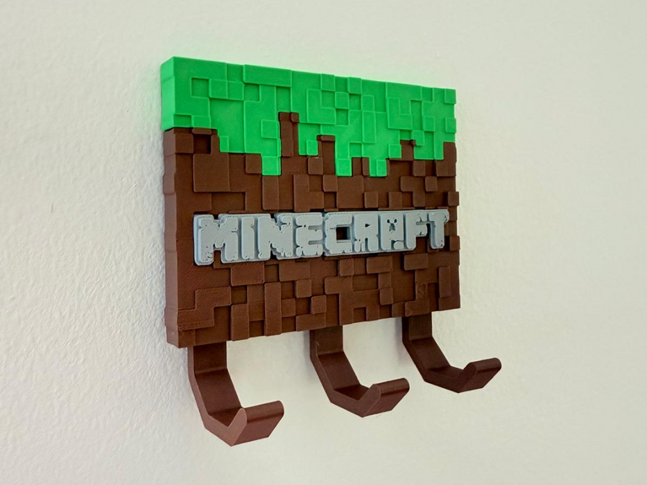 Perchero / Portallaves Minecraft – Soporte de Pared Gamer