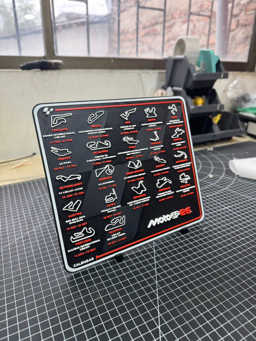 Calendario Moto GP impreso en 3D Chile - Figura decorativa personalizada impresa en 3D