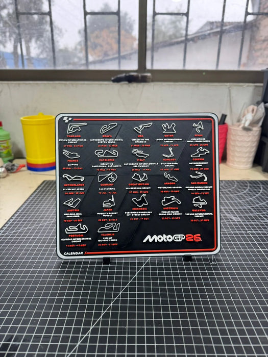 Calendario Moto GP impreso en 3D Chile - Figura decorativa personalizada impresa en 3D