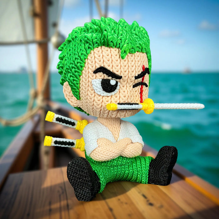 Figura Roronoa Zoro efecto crochet - Onepiece impreso en 3D Chile - Figura decorativa personalizada impresa en 3D