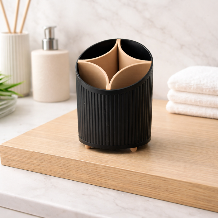 Organizador de Brochas de Maquillaje – Soporte Compacto y Elegante