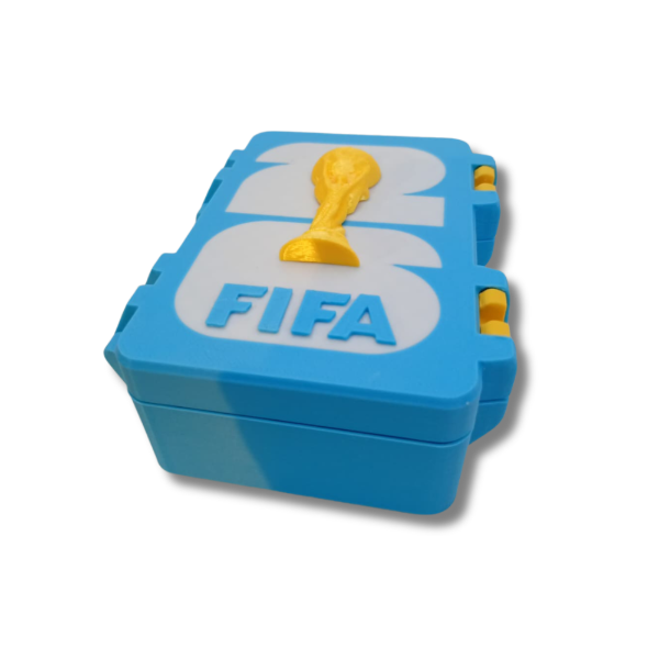( OFERTA CYBER)Caja De Figuritas Mundial Fifa 2026 Organizador Estuche
