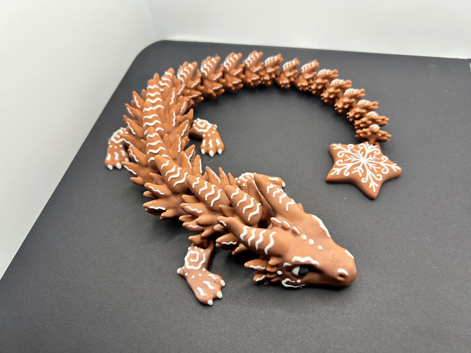 Dragón Jengibre Articulado 3D – Figura Flexible Decorativa